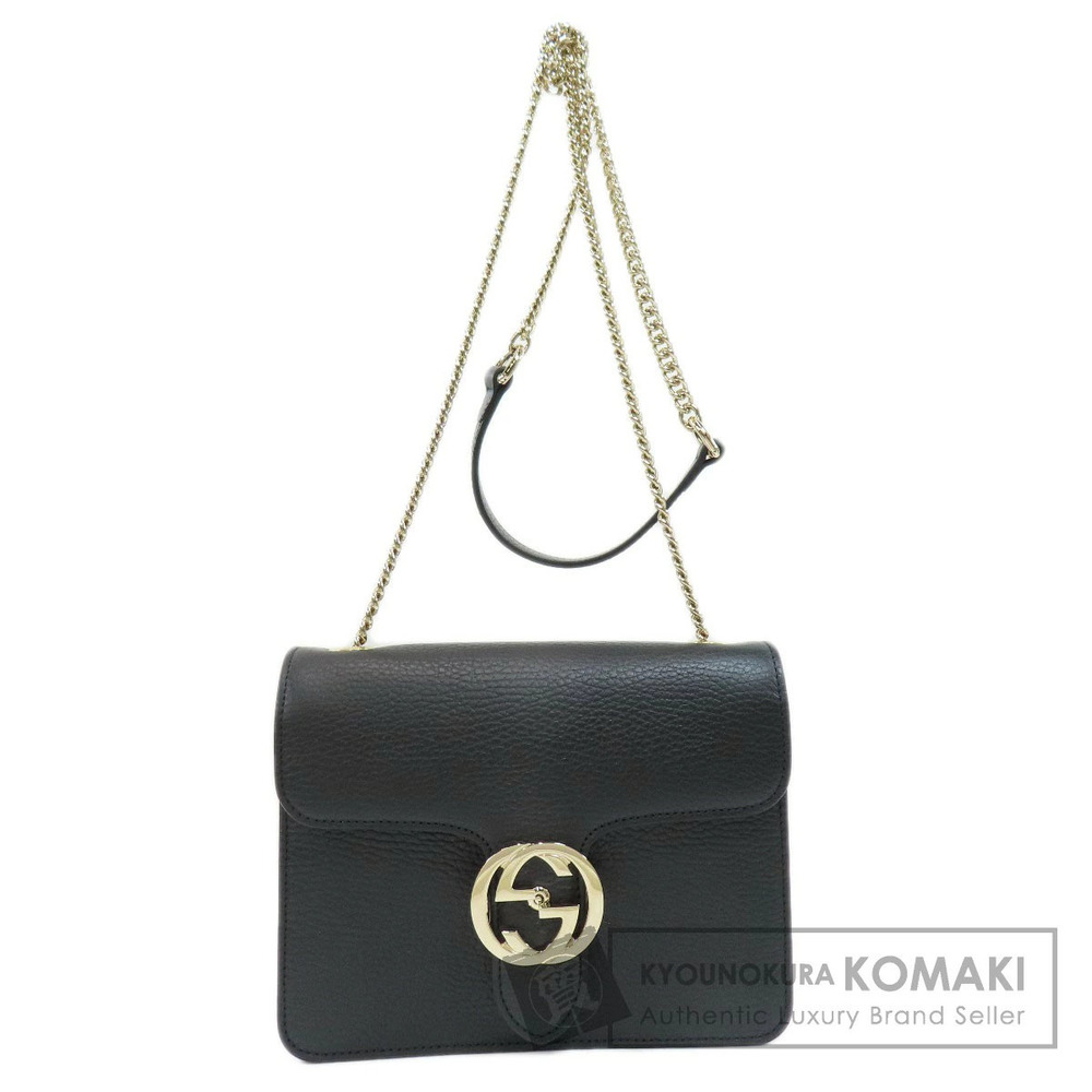 Gucci Chain Shoulder Bag Interlocking GG Leather